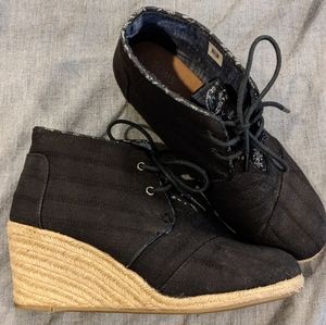 Toms Espadrille Desert Wedge Bootie size 9